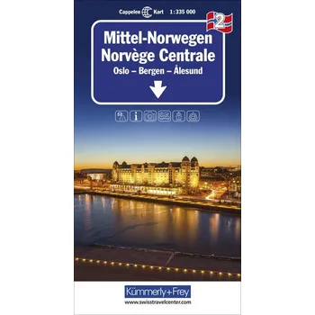 Mittel Norwegen Nr. 02 Regionalkarte Norwegen 1:335 000 - Hallwag Kümmerly+Frey AG