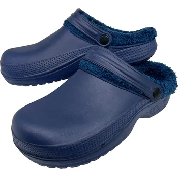 Pánské pantofle Adcz Pánské modré zateplené gumové nazouváky Barva: Modrá, Velikost: 42