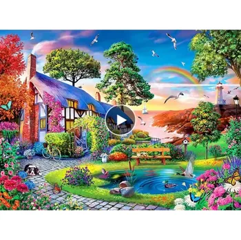 Diamantové malování HUACAN DIAMOND PAINTING - DIAMANTOVÁ MOZAIKA - STAVENÍ 15