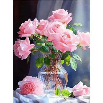 Mozaiková sada HUACAN DIAMOND PAINTING - DIAMANTOVÁ MOZAIKA - RŮŽE 24