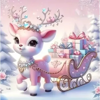 Diamantové malování HUACAN DIAMOND PAINTING - DIAMANTOVÁ MOZAIKA - VÁNOČNÍ 02