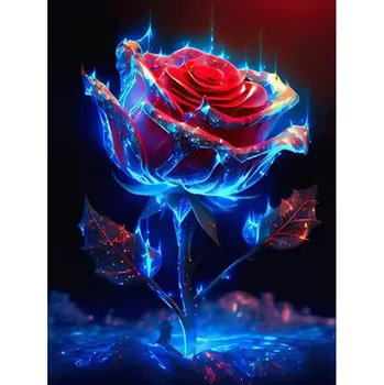 Mozaiková sada HUACAN DIAMOND PAINTING - DIAMANTOVÁ MOZAIKA - RŮŽE 21