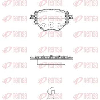 Brzdová destička Sada brzdových destiček, kotoučová brzda REMSA 1905.00