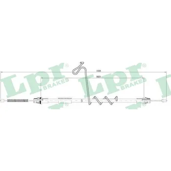 Lanko parkovací brzdy Tažné lanko, parkovací brzda LPR C0286B