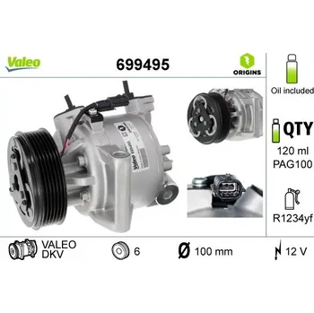 Kompresor klimatizace Kompresor, klimatizace VALEO 699495