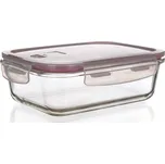 dóza LORA obdél. 0,95l 20,5x15,5x6,5cm skl.+PP víčko TRA/BORDO