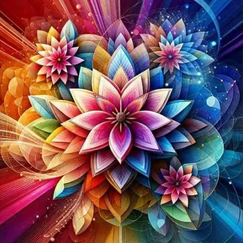 Diamantové malování HUACAN DIAMOND PAINTING - DIAMANTOVÁ MOZAIKA - MANDALA 05