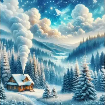 Diamantové malování HUACAN DIAMOND PAINTING - DIAMANTOVÁ MOZAIKA - ZIMNÍ 09