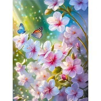 Mozaiková sada HUACAN DIAMOND PAINTING - DIAMANTOVÁ MOZAIKA - KVĚTINA 14