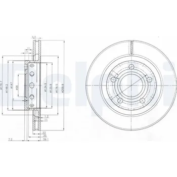 Brzdový kotouč Brzdový kotouč DELPHI BG3525