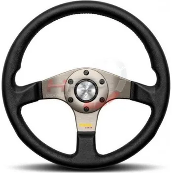 Tuning Volant Momo Tuner 320mm - černý/antracit - kůže (homologace)