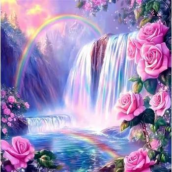 Mozaiková sada HUACAN DIAMOND PAINTING - DIAMANTOVÁ MOZAIKA - VODOPÁD 13