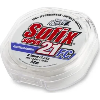 Sufix Vlasec Super 21 Fluorocarbon 50 m/0,12 mm/1,2 kg čirý