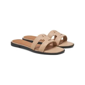 Dámská obuv Nazouváky Tommy Hilfiger Th Logo Strap Mule FW0FW08671 Béžová 41