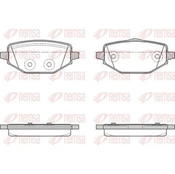 Brzdová destička Sada brzdových destiček, kotoučová brzda REMSA 1946.00