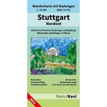 NaturNavi Wanderkarte mit Radwegen Stuttgart Nordost