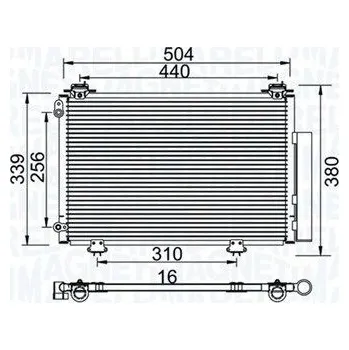 Výparník klimatizace Kondenzátor, klimatizace MAGNETI MARELLI 350203736000