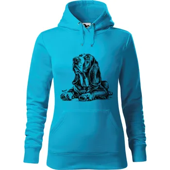Dámská mikina Mikina - Baset Barva: Modrá - tyrkysová (44), Velikost: XXL, Střih: Dámské