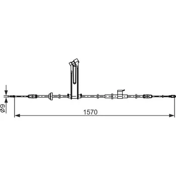 Lanko parkovací brzdy Tažné lanko, parkovací brzda BOSCH 1 987 482 833