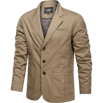 Pánská softshellová bunda Pánská bunda na knoflíky business Barva: Khaki, Velikost: 3XL