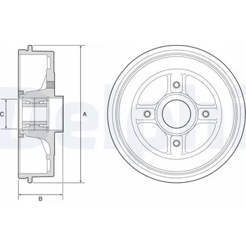 Brzdový buben Brzdový buben DELPHI BFR595