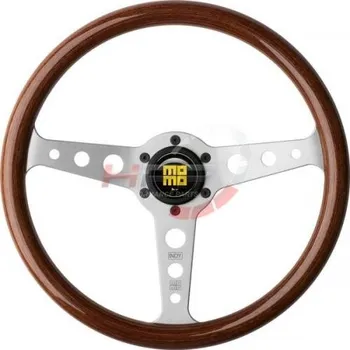 Tuning Volant Momo Heritage Line Indy 350mm - stříbrný/dřevěný