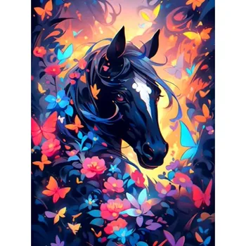 Mozaiková sada HUACAN DIAMOND PAINTING - DIAMANTOVÁ MOZAIKA - KŮŇ 09