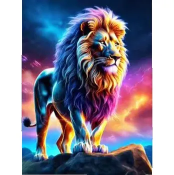 Diamantové malování HUACAN DIAMOND PAINTING - DIAMANTOVÁ MOZAIKA - LEV 13