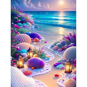 Diamantové malování HUACAN DIAMOND PAINTING - DIAMANTOVÁ MOZAIKA - MOŘE 03