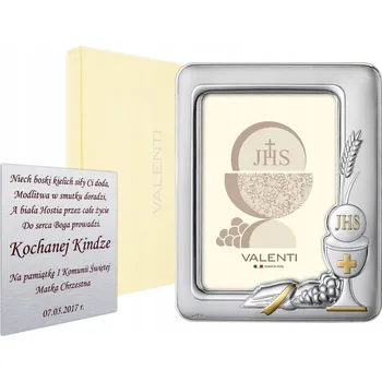 Rám na obraz RÁMEČEK STŘÍBRNÝ NA FOTKU K PRVNÍMU SVATÉMU PŘIJÍMÁNÍ s gravírováním