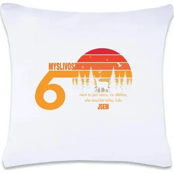 Dekorativní polštářek DOBRÝ TRIKO Polštář s potiskem 60 let myslivost 40 x 40 cm Oboustranný tisk: ANO