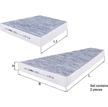 Ventilátor topení a klimatizace Filtr, vzduch v interiéru MAHLE LAK 225/S