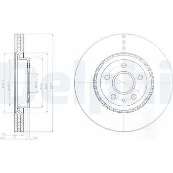 Brzdový kotouč Brzdový kotouč DELPHI BG9068