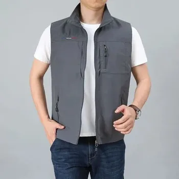 Pánská softshellová bunda Pánská vesta DIMU235 Barva: Šedá, Velikost: M