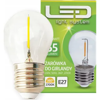 Žárovka LED ŽÁROVKA E27 1,3W 3000K Edison Filament Kulka (Koule)