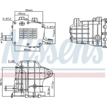 Palivový chladič Chladič, recirkulace spalin NISSENS 989481