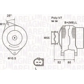 Alternátor Generátor MAGNETI MARELLI 063731837010