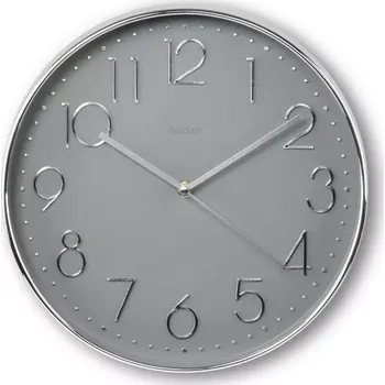 Hodiny Hama Corsica, nástěnné hodiny, průměr 30 cm, tichý chod, stříbrné/šedé