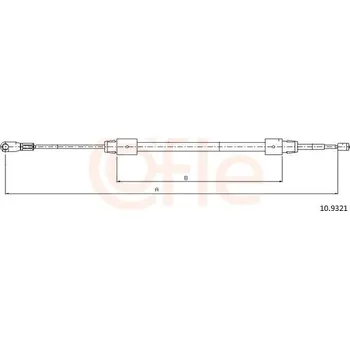 Auto-moto Tažné lanko, parkovací brzda COFLE 92.10.9321