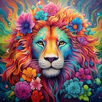 Mozaiková sada HUACAN DIAMOND PAINTING - DIAMANTOVÁ MOZAIKA - LEV 09