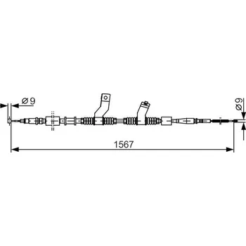 Lanko parkovací brzdy Tažné lanko, parkovací brzda BOSCH 1 987 482 354