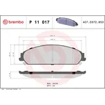 Sada brzdových destiček, kotoučová brzda BREMBO P 11 017