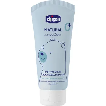 Pleťový krém CHICCO Krém na dětskou tvář Natural Sensation s bambuckým máslem a vitaminem E 50ml, 0m+