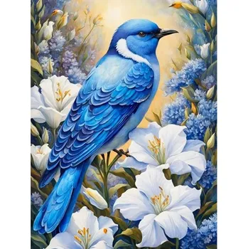 Diamantové malování HUACAN DIAMOND PAINTING - DIAMANTOVÁ MOZAIKA - PTÁČEK 06