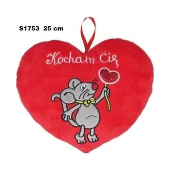 plyšák Poduszka Serce myszka 25cm