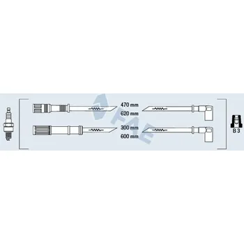 Zapalovací kabel Sada kabelů pro zapalování FAE 85625
