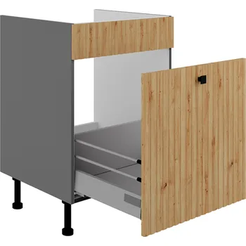 Kuchyňská skříňka Spodní skříňka pod dřez se šuplíkem Premium Box 60 ZL 1S BB Ava antracit / artisan MDF