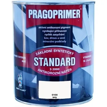 barva na kov Barva syntetická PRAGOPRIMER S 2000 0100 základní bílá 0,6 l