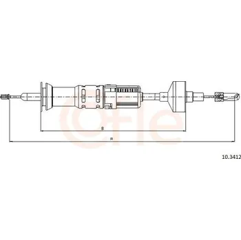 Spojkové lanko Tažné lanko, ovládání spojky COFLE 10.3412