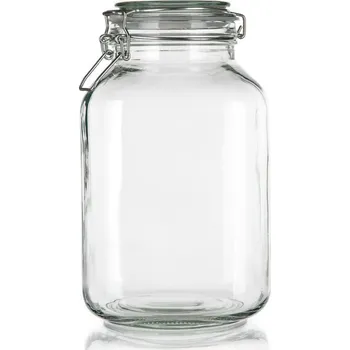 Dóza na potraviny dóza hermetická hranatá 3000ml skl. s patentním uzávěrem